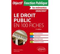 Le droit public en 100 fiches - Philippe-Jean Quillien - Ellipses - broché - Scolaire / Universitaire