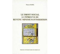 Le Droit Social À L'épreuve Du Revenu Minimum D'insertion