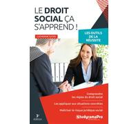 Le droit social ça s'apprend ! Les outils de la réussite - Catherine Suter - Studyrama Eds - broché - Guide