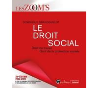 Le droit social: Droit du travail - Droit de la protection sociale - Véritable outil de travail pour apprendre et maîtriser les règles du droit social