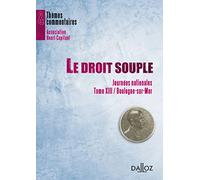 Le droit souple - Journées nationales - Tome XIII Boulogne-sur-Mer