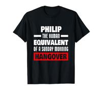 Le drôle Philip Dit Le nom de Philip avec Une Gueule de Bois Humaine T-Shirt Graphique avec Valeur