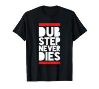 Le Dubstep ne Meurt jamais T-Shirt Graphique avec Valeur, Homme, Noir, M
