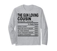 Le fait nutritionnel du cousin qui aime les armes à feu : cousins drôles, hommes et femmes Manche Longue