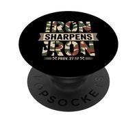 Le Fer aiguise Le Fer - Christian Gym PopSockets PopGrip Adhésif