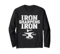 Le Fer aiguise Les Proverbes en Fer 27:17 Christian Strength Gym Manche Longue