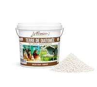 Le Fermier Terre de Diatomée Poules 370 g - Anti Poux Rouge & Puces & Parasites - 100% Naturelle - Assainit Poulailler - sans Danger pour Œufs