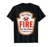 Le feu du Saint-Esprit, Ventilateur de la Flamme 2 Timothy 1:6 Condiments T-Shirt Graphique avec Valeur