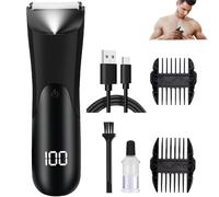 Le Fidèle - Votre Allié Idéal Pour Un Rasage Intime Impeccable, Tondeuse À Cheveux Pour Cheveux Intimes Masculins Pour Nez Visage, Corps (Noir)