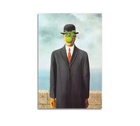Le fils de l'homme, 1964 par Rene-Magritte Art Poster pour salon chambre à coucher Peinture décorative Impression sur toile murale 20 x 30 cm, style sans cadre
