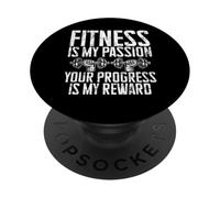 Le Fitness est ma Passion, Votre Progression est ma récompense PopSockets PopGrip Adhésif