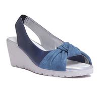 Le Flexx Lamu S-Flex Sling Back Wedge Sole En Marine Taille EU 36-42