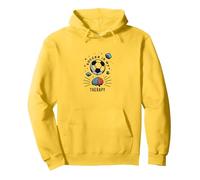 Le Football est ma thérapie : Inspirer la santé mentale Sportive Sweat à Capuche, Unisexe pour Adultes, Citron, M