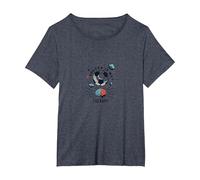 Le Football est ma thérapie : Inspirer la santé mentale Sportive T-Shirt, Femme Grandes Tailles, Bleu Chiné, 6X