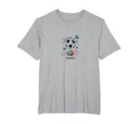 Le Football est ma thérapie : Inspirer la santé mentale Sportive T-Shirt, Homme Grandes Tailles, Gris Chiné, 6X Tall