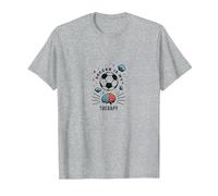 Le Football est ma thérapie : Inspirer la santé mentale Sportive T-Shirt, Homme, Gris Chiné, M