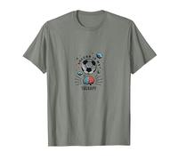 Le Football est ma thérapie : Inspirer la santé mentale Sportive T-Shirt, Homme, Vert Kaki chiné, XL