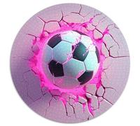 Le Football Puzzle Rond 1000 Pièces Sports Jouer au Basketball Physical EduLes chatsion Enfants Cadeau InspiRatteions Voyage Réduction du Stress 1000pcs (67.5x67.5cm)