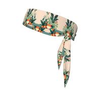 Le foulard de sport à petite plante verte de dessin animé est unisexe, léger et confortable, adapté à tous les types de scènes sportives