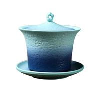 Le four rétro de style japonais de 230 ml avec couvercle devient grossier, et la poterie est utilisée pour couvrir le bol vert.