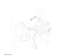 Le FPMA-W250BLACK est un support mural à deux pivots pour les écrans plats jusqu'à 27" (68 cm). - Taille de l'écran : 25,4 cm (10 pouces) à 68,6 cm (27 pouces) - charge maximale de 10 kg - noir
