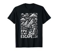 Le FPV est Mon Drone d'évasion, Un Pilote de Course, Un Hobby, Un Design T-Shirt
