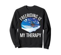 Le Freeride Amusant est ma thérapie pour Le Ski Alpin Sweatshirt