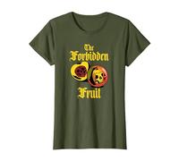 Le Fruit défendu - Apple Graphic T-Shirt, Femme, Olive, XS