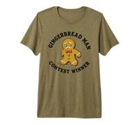 Le Gagnant du Concours Gingerbread Man est amputé d'un Bras drôle T-Shirt Haut de Gamme