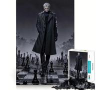 Le Gambit du Maître d'Échecs Puzzle de 1000 pièces pour Adultes Jeu de réflexion Amusant et Silencieux Découpe précise Décoration Murale 50x75cm