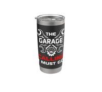Le garage m'appelle, je dois y aller - Humour de garage Gobelet isotherme en acier inoxydable double paroi