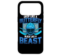 Le Gardien de But de Hockey sur Glace Tombe comme Un Bloc Papillon comme Une bête Coque pour iPhone 17 Pro Max