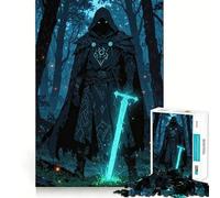 Le Gardien Silencieux des Ténèbres Enchantées Puzzle de 1000 pièces pour Adolescents Jeu de logique Solide Découpe précise pour Les vœux du Père Noël 38x26cm