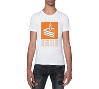 Le Gâteau Est Un Mensonge T-Shirt Blanc Homme Manches Courtes Col Rond