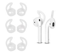 Le Gel de silice pour écouteurs Couvre Les écouteurs avec étui de Protection Anti-Chute pour iPhone, écouteurs Airpods Blanc 3 Paires