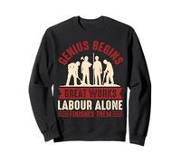 Le génie commence de grandes œuvres, le travail seul les Sweatshirt