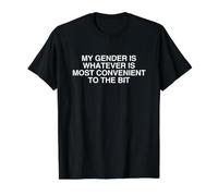 Le Genre est Tout ce Qui est Le Plus Pratique pour Le Peu Meme drôle T-Shirt Graphique avec Valeur, Homme, Noir, L
