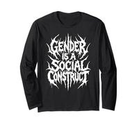 Le Genre est Une Construction Sociale Deathcore Pride Trans Nonbinaire Manche Longue