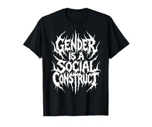 Le Genre est Une Construction Sociale Deathcore Pride Trans Nonbinaire T-Shirt Graphique avec Valeur