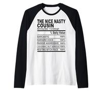 Le gentil cousin méchant fait sur la nutrition des cousins drôles hommes femmes Manche Raglan