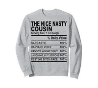 Le gentil cousin méchant fait sur la nutrition des cousins drôles hommes femmes Sweatshirt