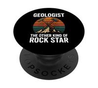 Le géologue The Other Kind of Rock Star Retro Earth Science PopSockets PopGrip Adhésif