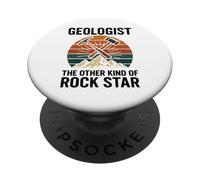 Le géologue The Other Kind of Rock Star Retro Earth Science PopSockets PopGrip Adhésif