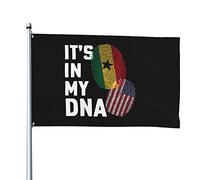Le Ghana, C'Est Dans Mon Adn Bannière Avec Œillets Garden Flag Drôle Drapeaux Décoratif Pour Pelouse Intérieure Balcon 90X150 Cm