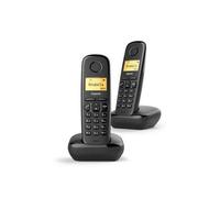 Téléphone fixe sans fil A170 Duo Black, Agenda 50 numéros - 10 tons