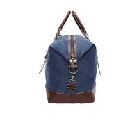 Le Globe Trotteur Sac Canvas Voyage (Bleu,M)