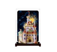 LE-GO 43263 Castle Boîte de présentation en acrylique LE-GO 43263, étanche à la poussière, transparente, 43263 cadeaux créatifs, avec un beau fond (uniquement boîte de présentation) (Style B)