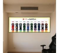 LE-GO Support mural pour écran LED Speed F-1 10 en 1 77242 77243 77244 77245 77249 77250 77251 avec crochet Le-go Idée cadeau Décoration (sans modèle) (lumière USB + blanc)