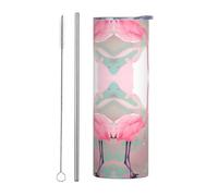 Le gobelet droit Love Flamingo de 591 ml (avec paille) a certains effets de conservation de la chaleur et du froid.