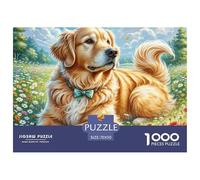 Le Golden Retriever 1000 Piece Jigsaw Puzzle for Adults Family Challenge Toys Stress Relief Puzzle Cultivate The Spirit of Teamwork for The Whole for Women, Gifts for Men 70x50cm/1